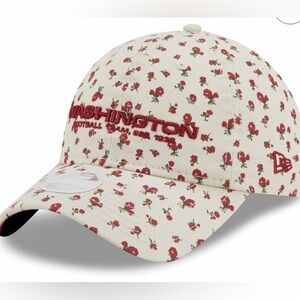 NWT Women's Washington Football Team New Era Cream Floral 9TWENTY Adjustable Hat